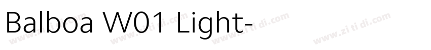 Balboa W01 Light字体转换